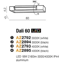 Azzardo Wandleuchte 1x18W/LED DALI 60 AZ2793