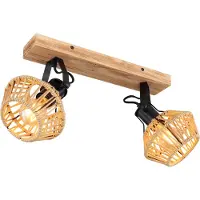 Globo Lighting Strahler Metall dunkelbraun, 2x E27
