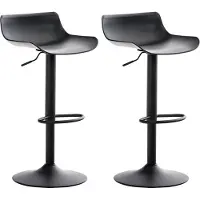 CLP 2er Set Barhocker Aveiro höhenverstellbar und drehbar schwarz