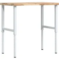 Syfax Werkbank 100x60x(73-99,5) cm Massivholz Akazie Rechteckig
