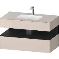 Duravit Einbauwaschtisch-Möbel-Set Qatego 100x55x60cm, E sw/tau m, Kon-WTU, B