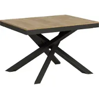 Itamoby Ausziehbarer Tisch 90x120/224 cm Gestell Volantis Evolution Eiche Natur Anthrazit