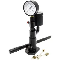 Wiltec Diesel Einspritzdüsen Tester 160 x 100 x 380 mm mit Manometer 0-600 bar Druck, Injektor Prüfgerät mit Handhebel für verschiedene Tests und Prüfungen