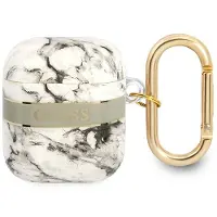 GUESS Gua2Hchmag Airpods-Abdeckung Grau/Grau Marble Strap Collection