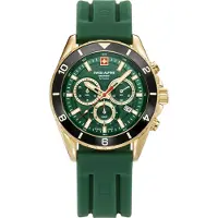 Swiss Alpine Military Herren Uhr Analog Quarz Chronograph 7034.9818SAM Silikon