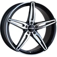 CARMANI Felge 15 Oskar 7.5 Zollx18 Zoll ET51 5x112 black polish CA157518H451BP kompatibel mit Audi A3