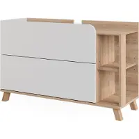 Vicco Waschbeckenunterschrank Karen Sonoma/Weiß 100 x 65 cm mit 2 Schubladen, Model 54659