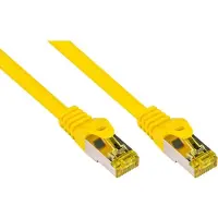 GOOD CONNECTIONS RJ45 Patchkabel mitCat.7 Rohkabel und Rastnasenschutz (RNS), S/FTP, PiMF, halogenfrei, 600MHz, OFC, gelb, 40m, (8070R-400Y)