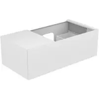 Keuco Edition 11 Waschtischunterbau 1050 x 350 x 535 mm rechts (705 mm Öffnung) mit 1 Auszug und Beleuchtung - Weiß Strukturlack - 31154380100