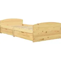 Syfax Massivholzbett mit 2 Schubladen Kiefernholz 90x200 cm
