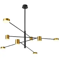 ITALUX PND-16374-8-BK-GD-3K Remdal Pendelleuchte LED 36W/2700lm 3000K Schwarz, Gold