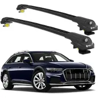 TURTLE DACHTRÄGER AIR-1 AUDI A6 ALLROAD (C8) 2019 - 2024 Raised Rails , Schwarz