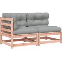vidaXL Gartensofa mit Kissen 2-Sitzer Massivholz Douglasie