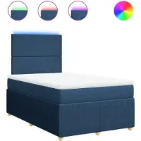 Syfax Boxspringbett mit Matratze Blau 120x190 cm Stoff