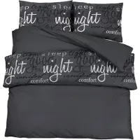 vidaXL Bettwäsche-Set Schwarz 225x220 cm Baumwolle