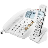 Geemarc Telecom , Seniorentelefon Verstärker mit kabellosem Mobilteil, Weiß