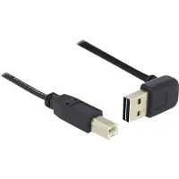 DeLOCK 85183, 0,5 m, USB A, USB B, USB 2.0, Männlich/Männlich, Schwarz