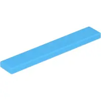 LEGO 1x6 Fliesen 6636 - 50 Stück Mittleres Azurblau