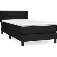 Syfax Boxspringbett mit Matratze Schwarz 100x200 cm Stoff