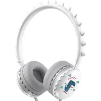 EKO , Kinder Headset mit Kabel 3.5mm Dino Edition, Weiß