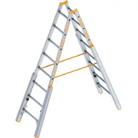 Layher Topic 1061 Treppenstehleiter 2x8 Sprossen