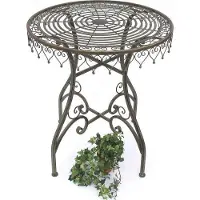 DanDiBo Bistrotisch Antik Rund Klapptisch Malega 12184 Bistro Tisch Gartentisch Metall Eisentisch Balkontisch Vintage