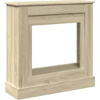 vidaXL Kaminumrandung Sonoma-Eiche 90x30x90 cm Holzwerkstoff