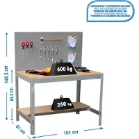 Simonwork (bancos De Trabajo) Bt2 Metallregal 1445x1510x610 Mm
