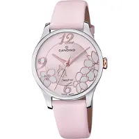 Candino Leder Damen Uhr C4720/4 Analog Fashion Armbanduhr rosa Elegance D2UC4720/4