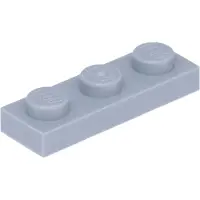 LEGO 1x3 Platte 3623 - 250 Stück Helles Bläuliches Grau