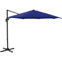 SVITA Ampelschirm Sonnenschirm Alu Dreh Schwenk Schirm Garten Terrasse Blau