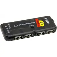 Esperanza EA112 Schnittstellen-Hub 480 Mbit/s Schwarz