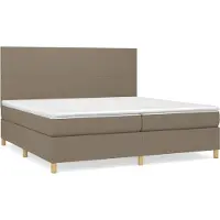 Syfax Boxspringbett mit Matratze Taupe 200x200 cm Stoff