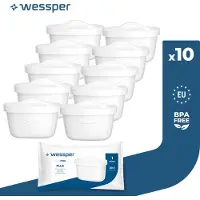 Wessper AquaMax Plus Wasserfilter 10er Pack – Ersatz für Dafi, Brita, Aquaphor, Philips Kannen