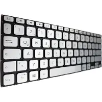 T-ProTek DEUTSCHE-Tastatur Silber mit Beleuchtung kompatibel für Asus VivoBook 14 X415JA