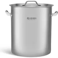 Edenberg Großer Kochtopf mit Deckel 25L, Aluminium, Edelstahl ,2 Elemente,