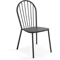 Oviala Bistrostuhl aus Metall, Honfleur Grau -
