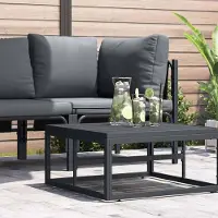 vidaXL Möbel Gartenmöbel-Sets Anthrazit Stahl - Gartenstühle 42009990
