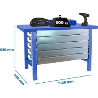 Simonwork (bancos De Trabajo) Bt6 5box Werkbank 830x1500x730 Mm