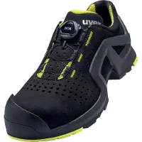 Uvex 1 x-tended support BOA Sicherheitsschuh S1P Halbschuh schwarz/gelb 48