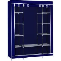 Herzberg HG-8009: Kleiderschrank - Groß Blau
