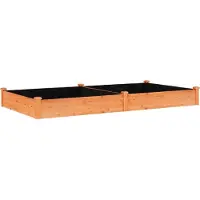 vidaXL Möbel Hochbeet - Blumenkasten - Pflanzkorb - mit Einsatz Braun 240x120x25 cm Massivholz Tanne - Beete Einfacher Aufbau CLORIS2924109