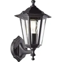 Brilliant Außenwandleuchte Carleen | dekorative Outdoorleuchte | schwarz | 1x E27 max. 60 W | IP44