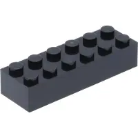 LEGO 2x6 Stein 2456 - 100 Stück Schwarz
