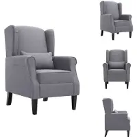 vidaXL Sessel Dunkelgrau Stoff - Sessel