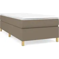 Syfax Boxspringbett mit Matratze Taupe 80x200 cm Stoff