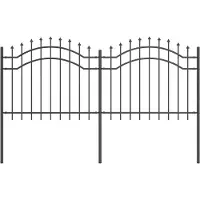 Syfax Gartenzaun Woerden Grau 240 x 140 cm Pulverbeschichteter Stahl