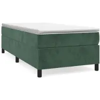 Syfax Boxspringbett mit Matratze Dunkelgrün 80x200 cm Samt