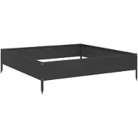 Syfax Hochbeet Schwarz 100x100x26 cm Stahl
