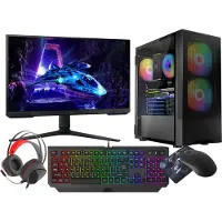 VIST Gaming PC Komplett Set R7 5700G 32GB RX VEGA8 SSD 1TB WIFI Win11 24"